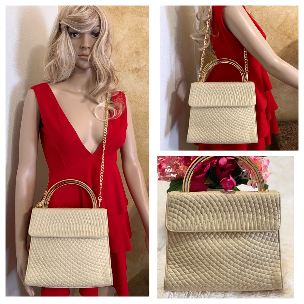 Authentic Bally Quilted Leather Handbag